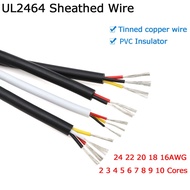 1M UL2464  Multi-core Sheath Power Cord Cable Signal Wire2 3 4 5 6 7 8 9 10 Cores PVC Insulated Copp