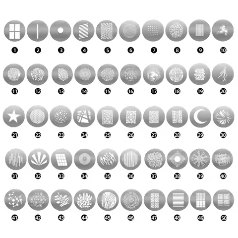 58 style DIY light tube background shape effect film LED condenser tube projection film graphic inse