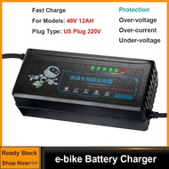 48V 60V 72V 12AH Battery Charger Auto Off Battery Charger for Electric Bicycle E-bike 220V US Plug