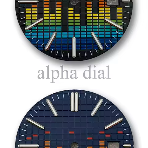 31.8mm Waffle Music Rhythm Symbol Watch Dial Mod Case Parts No Logo Fit For royal oak Seiko NH35 Mov