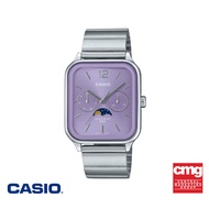 CASIO นาฬิกาข้อมือ รุ่น MTP-M305D-6AVDF สายสเตนเลสสตีล สีม่วง