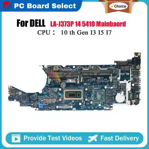 Laptop Motherboard For DELL Latitude 5410 LA-J373P with i5 i7 CPU 216-0923010 CN-0F1NKY Tested OK