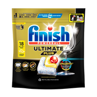 Finish Ultimate Plus Lemon Tablet 18Tabs ผลิตภัณฑ์สำหรับล้างจานชนิดเม็ด 18เม็ด