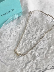 【日本直送 名牌中古包】Tiffany & Co. 蒂芙尼 項鍊 銀色 Infinity 925 雙鍊條 vintage nzi8yi