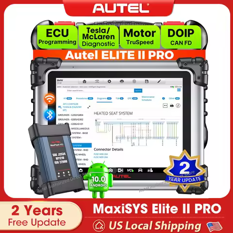 Autel MaxiSYS Elite II PRO TOP Diagnostic Tools J2534 ECU Programming Coding, Automotive Scanner Mot