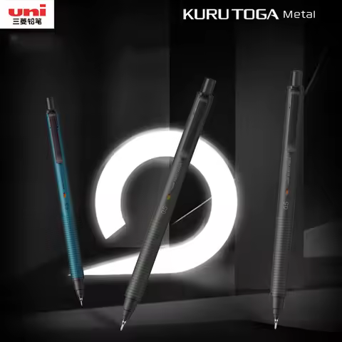 Uni Metallic Mechanical Pencil Stationery KuruToga M5-KH 0.5mm Lead Automatic Rotation Not Easily Br