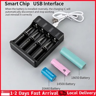⚡SG Stock⚡Universal Battery Charger With LED Indicator Cable 4 Port DC 4.2V Smart Quick Rechargeable