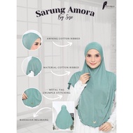 Tudung Sarung Layla Cotton Ribbed pleated XL 2XL Ironless