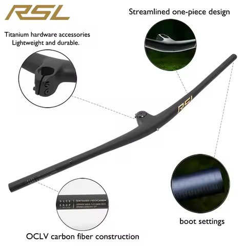 RSL Full Carbon MTB Handlebar Cockpit Integrated 0° Riser Bar Lightweight Fibre for Mountain Bike 70