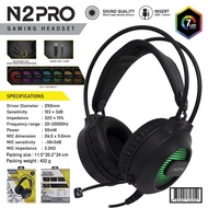 หูฟังเกมมิ่ง Nubwo N2 PRO Gaming Headset หูฟัง ไฟ LED 7 สี หูฟัง Stereo ประกันศูนย์ 1 ปี
