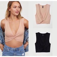 Hm short top hnm crop top crop top adultWanita crop top/