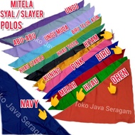 NeW Syal Mitela Polos Bahan Satin Warna Biru Kuning Hijau Merah Hitam