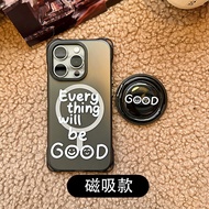 เคสโทรศัพท์มือถือแบบติดแม่เหล็กพร้อมสายรัดที่ปรับได้สำหรับ iPhone 16 pro Huawei P70 Xiaomi 15 Apple