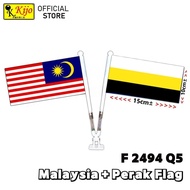 KIJO【2in1】Twin Spring Flag Malaysia + Perak Flag -F2494 Q5X2