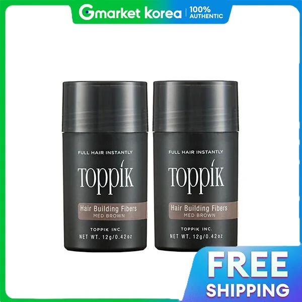Topic | ผลิตภัณฑ์เพิ่มวอลุ่มและเติมเส้นผม Toppik Hair Fiber 12g – แพ็กคู่ (2 ชิ้น) สีน้ำตาลกลาง   พร