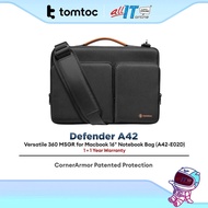 tomtoc Defender A42 Messenger Bag for MacBook 16" 360 Protective Laptop Shoulder Bag