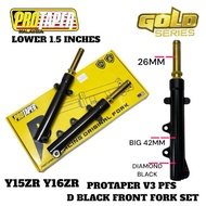 NVX155 V1&V2 / Y15 Y16 V1 / LC135 4S LC135 V8 FI PFS-GOLD V3 [42MM] FRONT LOWER FORK 1.5/2.0INCH PRO