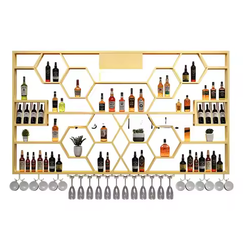 Wall Mounted Mini Wine Rack Display Cabinet Bar Liquor Wine Cabinet For Living Room