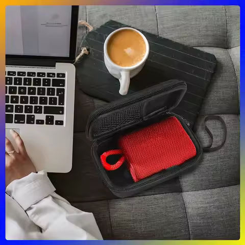 Hard EVA Carrying Bag for JBL Go5/Go4/Go3 BT Speaker Accessories Travel Storage Bag with Wrist Strap