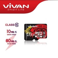 Micro SD Microsd 128GB Vivan V128U10 Class 10 TF Tfcard Memory Card