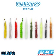 UL Ulat SP 6cm/1.3g 5pcs Soft Plastic Worm bait lure Umpan Haruan Pb Sebarau Ajing UL Ultralight