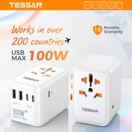 TESSAN Universal Travel Adapter with USB and Type C,30W 45W 65W 100W Fast Charging Travel Adaptor