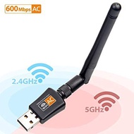 600mbps USB 2.0 Dual Band 2.4G 5.8GHz PC Laptop Wireless Adapter RTL8811 - RED
