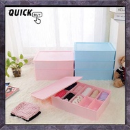 9.9 SO009 10 Slots Closet Organizer (With Cover) Bra Underwear Storage Boxes Hard PVC Plastic Wardro