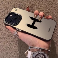 Letter H Soft Shell Shock-resistant Large Hole Double Layer Compatible with iPhone15 14 13 12 11 Pro