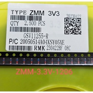 (Combo of 10) Zener Diode ZMM3V3 SMD 1206 LL34 cylindrical glass tube Zener Diode 3.3V 0.5A (Combo)