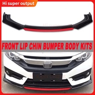 4PCS/Set Universal Car Front Bumper Lip Body Kit Splitter Spoiler Diffuser