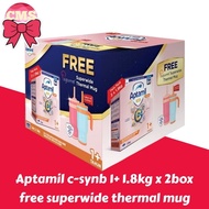 aptamil kid C-synb 1+ (1.8kgx2) 3.6kg value pack with gift
