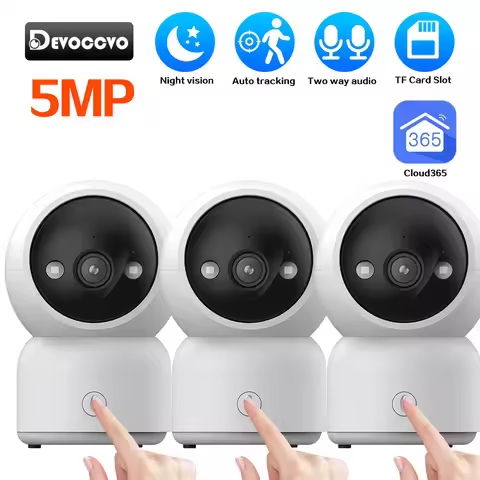 5MP 2K Smart Home Wifi PTZ Security Auto Tracking Camera Baby Monitor 2 Way Audio One Touch Call CCT