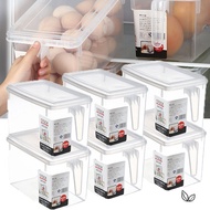 Plastic Container Storage Box with Handle Transparent Food Storage Organizer Refrigerator Organizer 