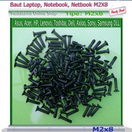 Baut/Sekrup Laptop Notebook Netbook Tipe M2X8