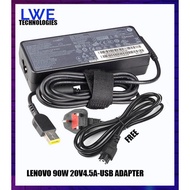 LENOVO 90W 20V 4.5A USB LAPTOP AC POWER ADAPTER THINKPAD IDEAPAD YOGA ELEX T550 G405 G710 Y40-80 T46
