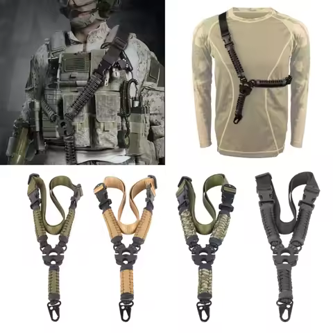 Tactic Guns Sling 3 Point Bungee Airsoft Rifles Strapping Belt Militaries Hunting Part Three-Point G