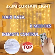 3x3M CURTAIN LIGHT Battery LED Fairy String Lights with Remote, Starry Ambient Lights for Bedroom Wi