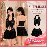 (Special Offer) Fashoper Aurelie Set Premium BangkokWanita Short Skirt Set Bangkok Floral Tube Top S