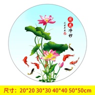 Bathroom Decorative Wall Stickers Lotus Flower Fish Pureness Decoration Modern Style Toilet Wall Art