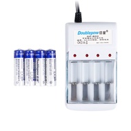 AA AAA Battery Charger Tool 4 Slots Bonus 4 Pcs AA 1200mah