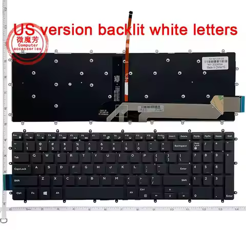 US New laptop Keyboard for Dell VOSTRO 15-5000 7580 5568 V5568 P72F P71F P75F P66F G3-3500 3579 3779