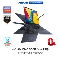 ASUS Vivobook S 14 Flip TP3402VA-LZ503WS 14 Inch thin and light laptop WUXGA IPS touch screen Intel Core i5-13500H  16GB (8+8) DDR4  Intel Iris Xᵉ Graphics 512GB M.2 NVMe PCIe 3.0 SSD 1.5 kg lightweight WiFi 6E fingerprint