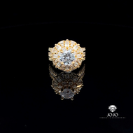 N800 Nhẫn nữ hột cao dạng tròn đính đá CZ cao cấp thiết kế sang chảnh JOJO