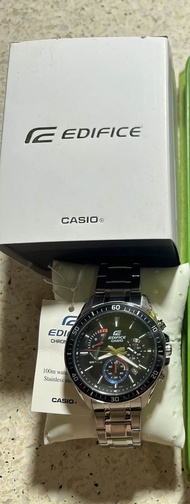 Casio Edificeแท้ เรทเงินปัดดำวงในเรมบลู
