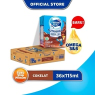 Susu Frisian Flag Uht Kotak Coklat Strawbery 1 Dus 36pcs 115ml