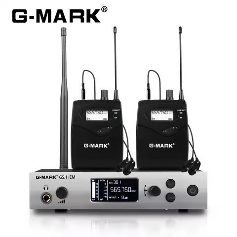 Wireless In Ear Monitor G-MARK G5.1IEM-2 UHF Stage Return Mono Frequency Selectable For Singer Guita