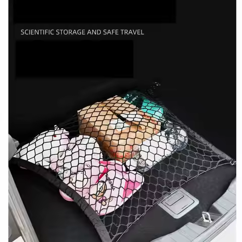 Nylon Car Rear Cargo Net Trunk Storage Organizer Net For Audi A1 A2 A3 A4 A5 A6 A7 A8 Q2 Q3 Q5 Q7 S3