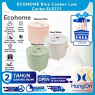 ECOHOME ELS777 7-in-1 Multifunction Rice Cooker Low Carbo Low Sugar with 0.8L Rice Cooker & Warms Lo