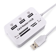 USB 3.0 to 3-Port USB Hub + MS/SD/M2/TF Card Reader Combo+ Hub 2.0 480Mbps Combo